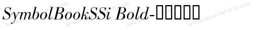 SymbolBookSSi Bold字体转换